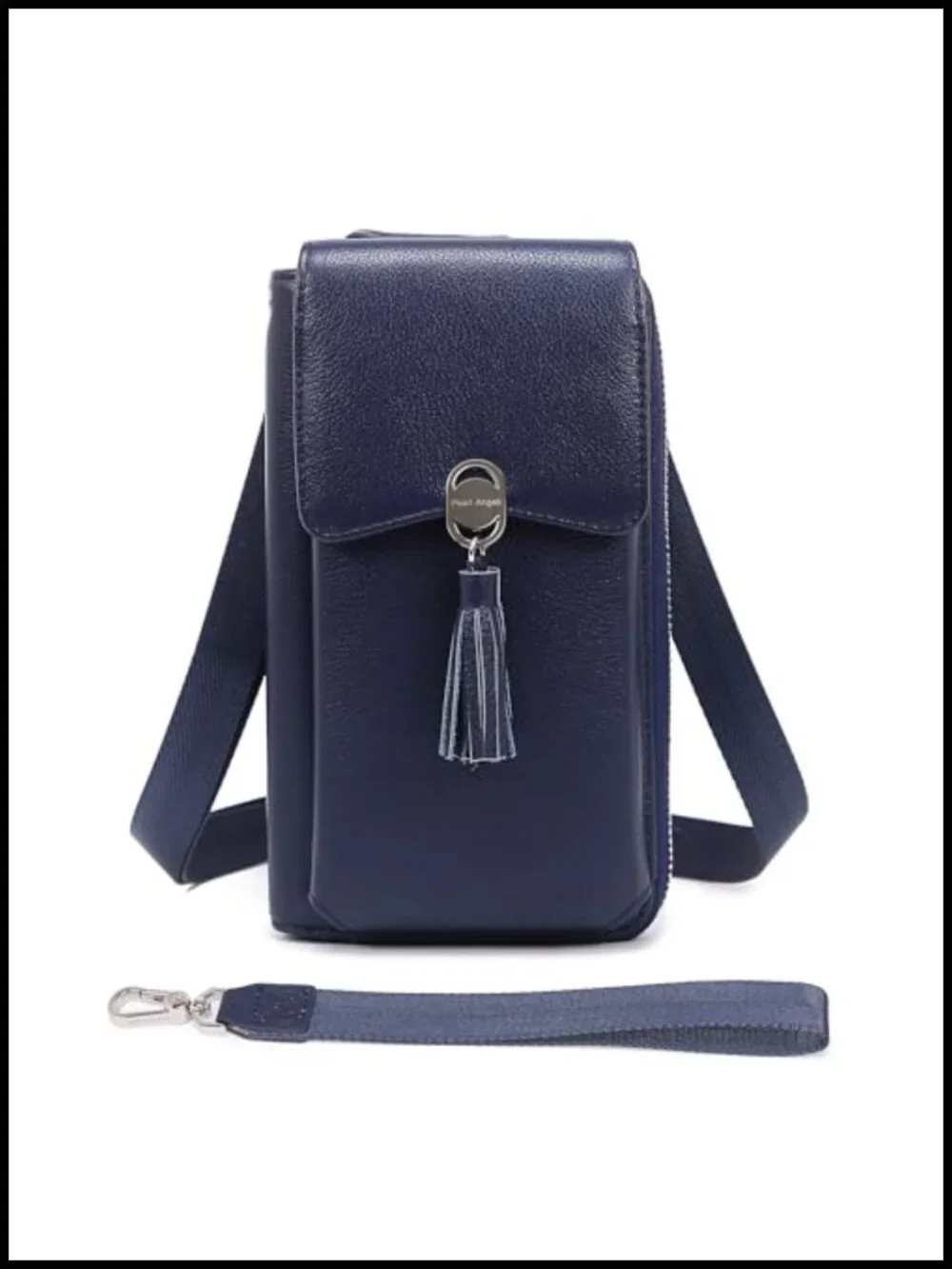 Genuine Leather Small Crossbody Bag RFID Phone Purse Wallet Adjustable Strap